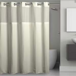 NWT - Hookless Waffle 71 in. W x 74 in. L Polyester Shower Curtain in Cream